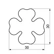 Wykrawacz 3 cm Smolik - Czterolistna koniczyna 4SS.380/V