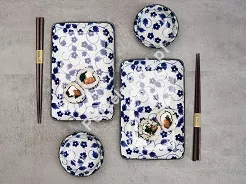 Zestaw do sushi dla 2 osób (4 el.) z pałeczkami Tokyo Design Studio - Shin Kar 22580