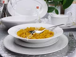 Serwis obiadowy na 12 osób (43 el.) Ćmielów - Jenny G856 Pearls