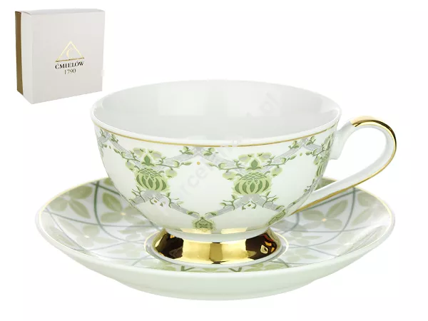 Filiżanka ze spodkiem do herbaty 0,22 L / 14,5 cm Ćmielów - Astra G904 Meander GIFT BOX Filiżanka ze spodkiem do herbaty 0,22 L / 14,5 cm Ćmielów - Astra G904 Meander GIFT BOX