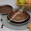 Komplet talerzy na 6 osób (18 el.) Chodzież - City Ślimak Brązowy (CT33)