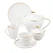 Garnitur do kawy na 6 osób (21 el) Altom Design - MariaPaula Moderna Gold Kwadratowa