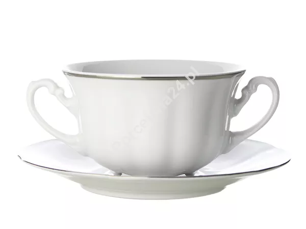 Bulionówka ze spodkiem 0,3L Ćmielów - Bolero 3605 PLATYNOWA LINIA Bulionówka ze spodkiem 0,3L Ćmielów - Bolero 3605 PLATYNOWA LINIA