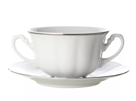 Bulionówka ze spodkiem 0,3L Ćmielów - Bolero 3605 PLATYNOWA LINIA