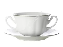Bulionówka ze spodkiem 0,3L Ćmielów - Bolero 3605 PLATYNOWA LINIA