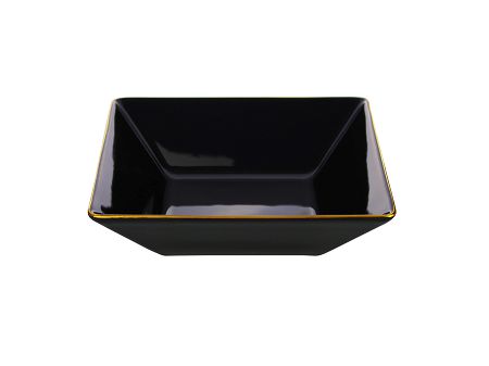 Talerz głęboki 18,5 x 18,5 cm Lubiana - Classic Black Gold