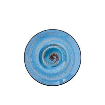 Talerz głęboki (do pasty) 22,5 cm  Wilmax - Spiral Niebieski 669623