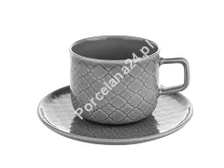 Filiżanka ze spodkiem 0,25 L / 15 cm Lubiana - Marrakesz Szary