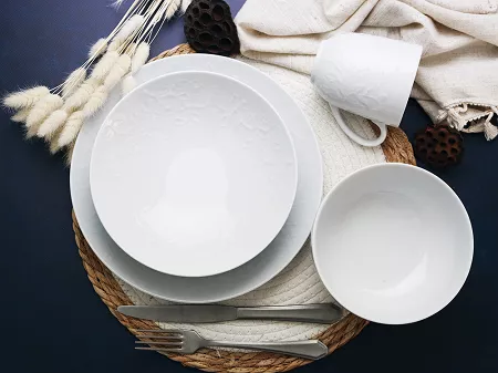 Serwis obiadowo-herbaciany na 6 osób (26 el) Lubiana - Hanami Klasyczna Biel