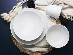 Serwis obiadowo-herbaciany na 6 osób (26 el) Lubiana - Hanami Klasyczna Biel