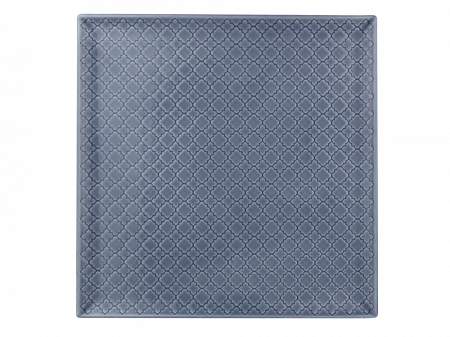 Talerz płytki kwadratowy 30,5x30,5 cm Lubiana - Marrakesz Szaro-niebieski