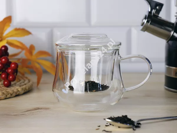 Kubek szklany z zaparzaczem 0,43l Festa Italia - 6.SZ.8051 Kubek szklany z zaparzaczem 0,43l Festa Italia - 6.SZ.8051