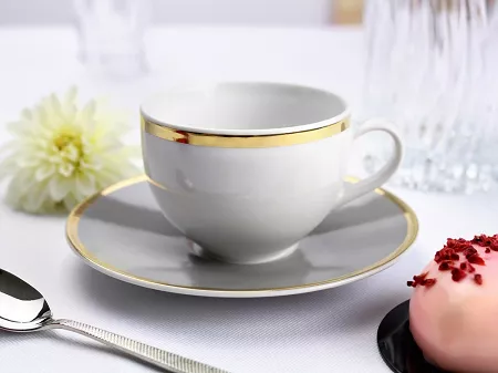 Kpl. filiżanek ze spodkiem 0,25 L / 16 cm (12 el.) Karolina - Amelia Enjoy S-03884 Eliza