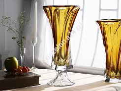 Wazon na nodze 40 cm Bohemia - MOZART AMBER 4SB.MOZA.518768