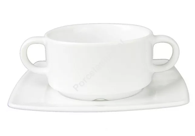 Bulionówka sztaplowana ze spodkiem 0,32 L / 17 cm Lubiana - Victoria biała HOTEL (nr 2817, 2816) Bulionówka sztaplowana ze spodkiem 0,32 L / 17 cm Lubiana - Victoria biała HOTEL (nr 2817, 2816)