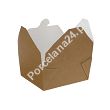 Lunch Box 11 x 9 x 5 cm - Opakowanie 10 szt.- Eco papier biały/kraft E.LB11-10
