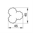 Wykrawacz 4,5 cm Smolik - Trzy kule ząbkowane 4SS.503/V