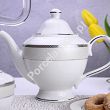 Garnitur do herbaty na 12 osób (39el) Bogucice - Martha Platin Classic 975