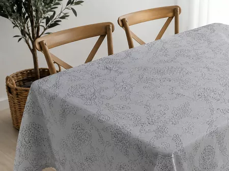 Obrus prostokątny 140 x 220 cm Surbo - Magnolia Szary dek.4 81.140x220-MA04
