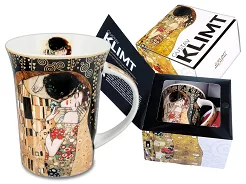 Kubek 0,35 L Carmani - Gustav Klimt The Kiss czarne tło 33.532-8121