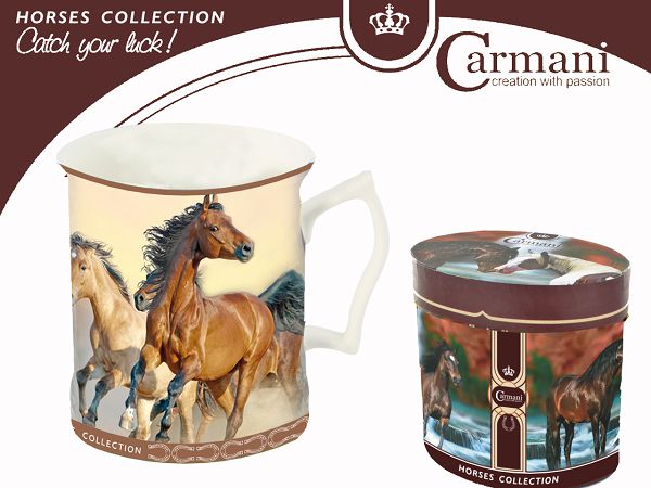 Kubek 0,48 L Carmani - Konie 33.241-5010 Kubek 0,48 L Carmani - Konie 33.241-5010