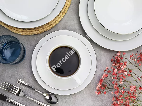 Serwis obiadowo - kawowy na 6 osób (30 el.) Waza - Modern WA-08P platynowy pasek Serwis obiadowo - kawowy na 6 osób (30 el.) Waza - Modern WA-08P platynowy pasek