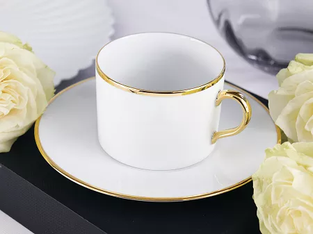 Filiżanka ze spodkiem 0,23 L / 16 cm Porcel - Premium Gold 10.PRG.FS23