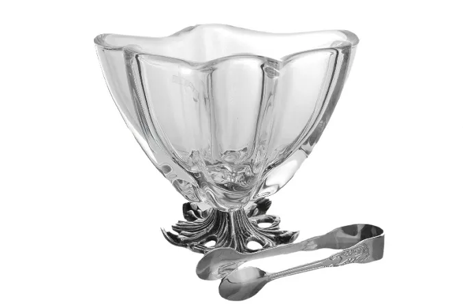 Patera / Cukiernica 15,5 cm ze szczypcami Precjoza - POSREBRZANA 36.P-42/B28/174 Patera / Cukiernica 15,5 cm ze szczypcami Precjoza - POSREBRZANA 36.P-42/B28/174