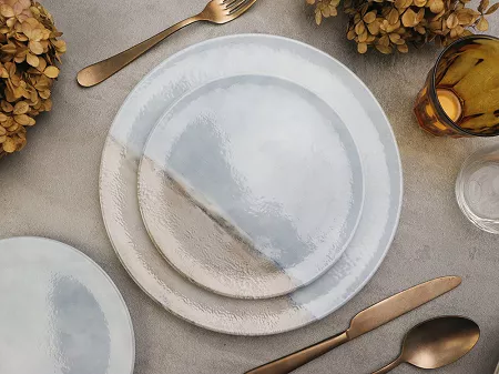 Komplet talerzy na 6 osób (18 el.) Lubiana - Vanilla 9233 Mglista Plaża