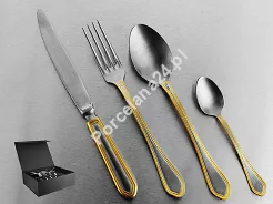 Komplet sztućców 65 cz. na 12 osób Hisar - Florence Vintage Gold (3.0/2.5 mm) złocone