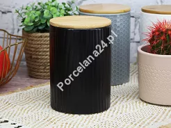 Pojemnik czarny z bambusową pokrywą Tuvo 1,11 l  - 1D.POJ.29582