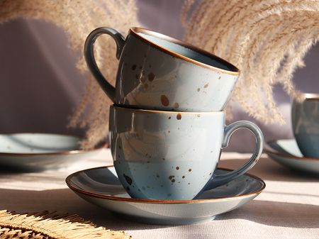 Filiżanka ze spodkiem 0,3 L / 16 cm Bogucice - Alumina Cottage Jeans 1221