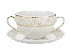 Bulionówka ze spodkiem 0,35 L / 15,7 cm Chodzież - Yvonne G620 Lea Złota