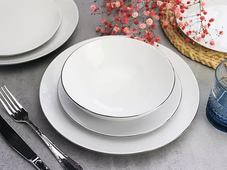 Komplet talerzy na 6 osób (18el) Waza - Modern Platynowa linia WA-08P