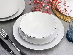 Komplet talerzy na 6 osób (18el) Waza - Modern Platynowa linia WA-08P