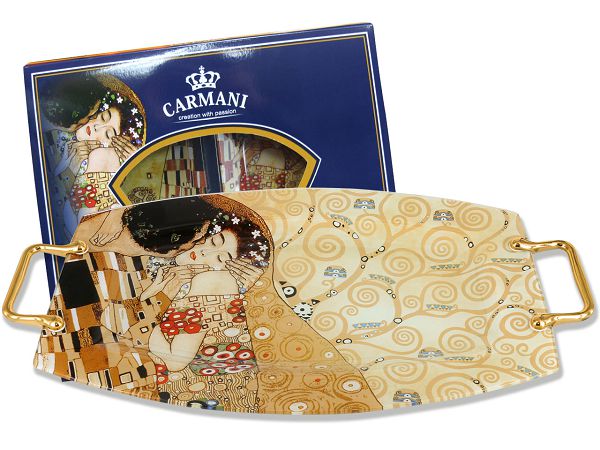 Talerz dekoracyjny / taca 46x29 cm Carmani - Gustav Klimt 33.198-7031 Talerz dekoracyjny / taca 46x29 cm Carmani - Gustav Klimt 33.198-7031