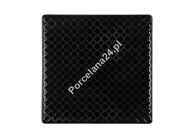 Talerz płytki kwadratowy 25,5x25,5 cm Lubiana - Marrakesz Czarny Talerz płytki kwadratowy 25,5x25,5 cm Lubiana - Marrakesz Czarny