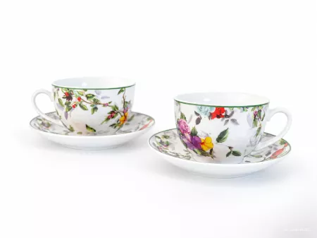 Kpl. 2 filiżanek ze spodkiem 0,2 L Arca Italy - Secret Garden 38.FLO.70259