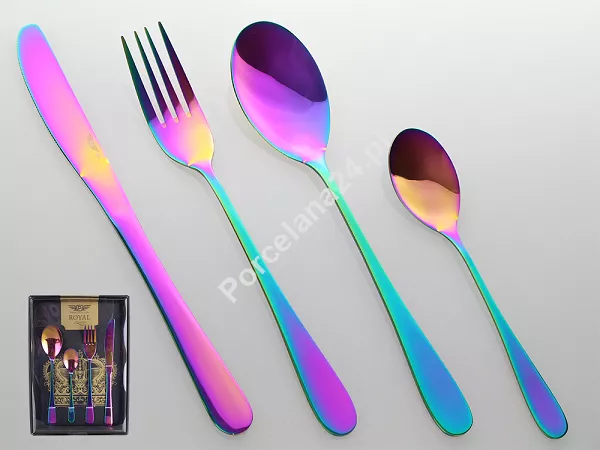 Komplet sztućców 24 cz. na 6 osób PINTINOX - Royal Princess Rainbow (2.0 mm) 23.2CU0.7091.K24 Komplet sztućców 24 cz. na 6 osób PINTINOX - Royal Princess Rainbow (2.0 mm) 23.2CU0.7091.K24