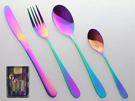 Komplet sztućców 24 cz. na 6 osób PINTINOX - Royal Princess Rainbow (2.0 mm) 23.2CU0.7091.K24