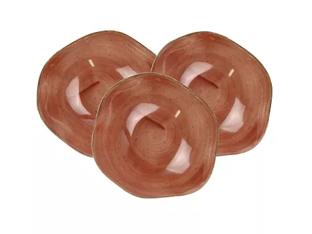 Komplet 6 salaterek 14 cm Lubiana - Stone Age / Ceglasty