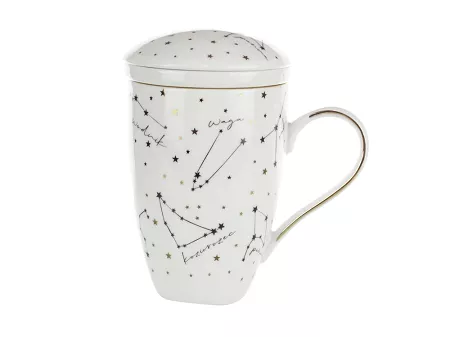 Kubek z zaparzaczem 0,3 L Bogucice - Zodiak White 1038