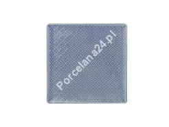Talerz deserowy kwadratowy 17x17 cm Lubiana - Marrakesz Szaro-niebieski
