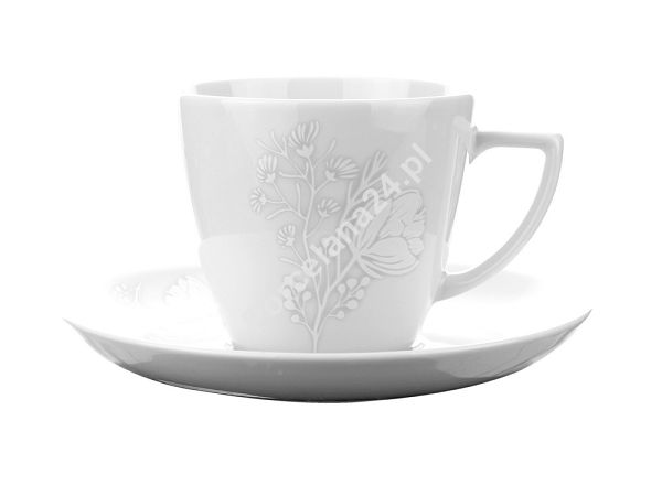 Filiżanka ze spodkiem 0,35 L / 17 cm Lubiana - Beata / Dorota 7131 Blanc Filiżanka ze spodkiem 0,35 L / 17 cm Lubiana - Beata / Dorota 7131 Blanc