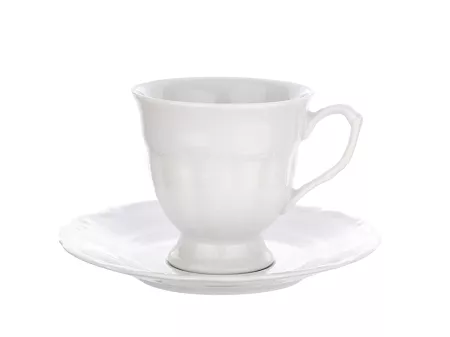 Filiżanka ze spodkiem (wysoka) 0,25 L / 15,7 cm Chodzież - Maria Teresa C000 BIAŁA