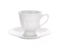 Filiżanka ze spodkiem (wysoka) 0,21 L / 15,7 cm Chodzież - Maria Teresa C000 BIAŁA