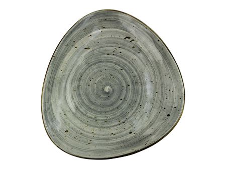 Talerz płytki 30 cm Kera Ceramika - Delta Rustic Szary