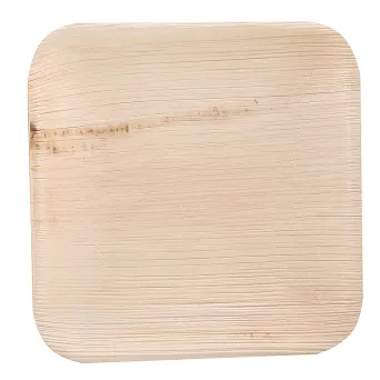 Talerz płytki kwadratowy 24 cm z liści palmowych - Opakowanie 25 szt. - EM.LP.TKW24-OP