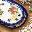 Półmisek owalny 24 cm Bolesławiec - Maki Smolińskiej gat. I