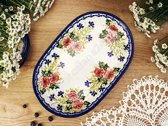 Półmisek owalny 24 cm Bolesławiec - Maki Smolińskiej